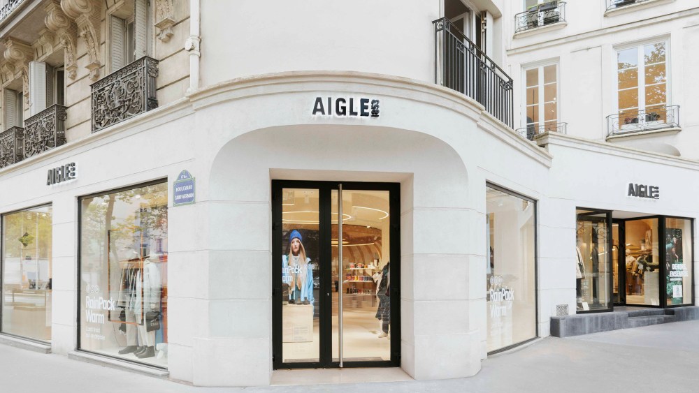 The revamped Aigle flagship in Paris.