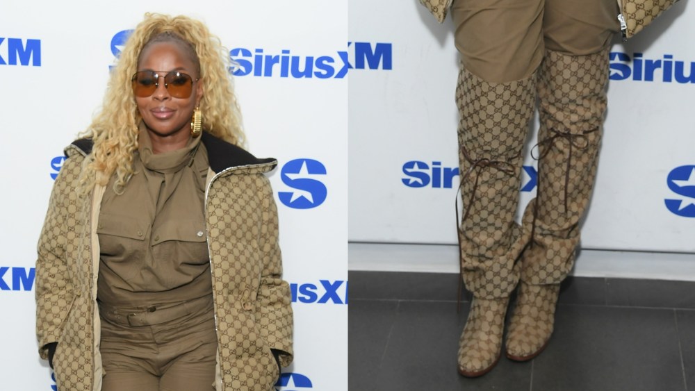 Mary J. Blige visits SiriusXM Studios on Oct. 30, 2025 in New York City.