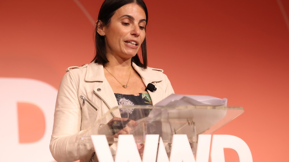 Jacqueline Flam Stokes, NIQ, at the 2025 WWD LA Beauty Forum.