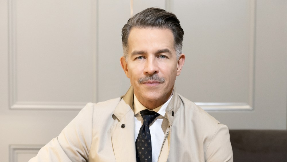 Simon Hollloway, Dunhill's creative director, at the brand's new flagship in Dubai Mall