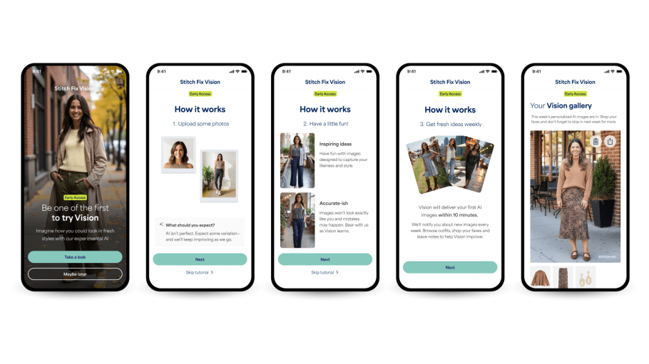 Stitch Fix's generative AI-based try-on tool, Vision.