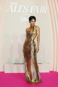 PARIS, FRANCE - OCTOBER 21: Teyana Taylor attends the "All's Fair" Disney+ Premiere at Maison de La Chimie on October 21, 2025 in Paris, France.  (Photo by Pascal Le Segretain/Getty Images)