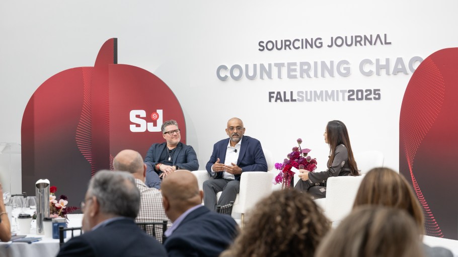 From left to right: Andrew Carlin, sales executive at Centric Software; Hrishikesh Mohan, director, product management, sustainability at Centric Software; and Kate Nishimura, senior news and features editor at Sourcing Journal.
