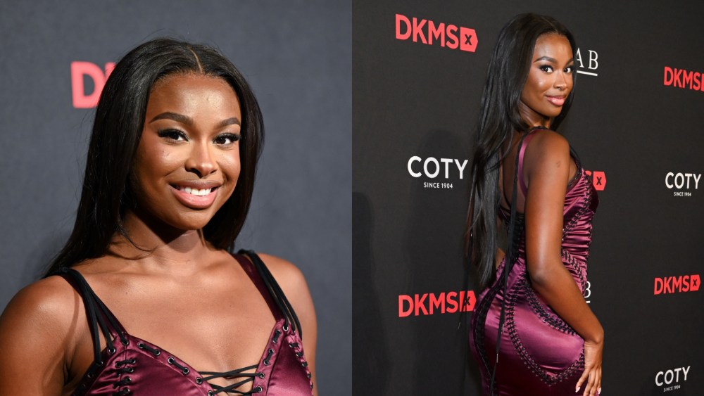 Coco Jones wears Dolce & Gabbana from a 2003 collection at The DKMS 19th Annual Gala on Oct. 14, 2025 in New York City.
