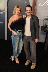 Mary Elizabeth Ellis, Charlie Day at Netflix's "Frankenstein" Los Angeles premiere held at the Academy Museum of Motion Pictures on October 06, 2025 in Los Angeles, California.