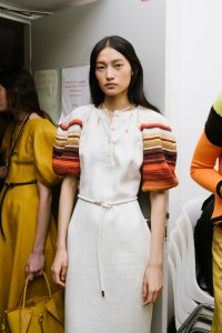 Backstage at Gabriela Hearst Spring 2026 Ready-to-Wear Collection at Paris Fashion Week