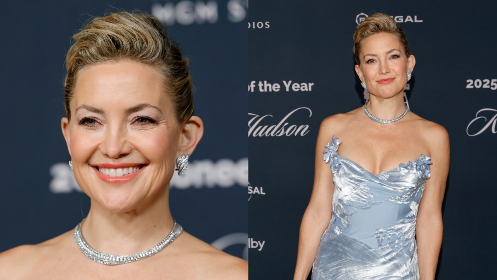 Kate Hudson wears Oscar de la Renta at the Will Rogers Motion Picture Pioneers Foundation's Pioneer Dinner honoring Kate Hudson on Oct. 8, 2025 in Beverly Hills, Calif.