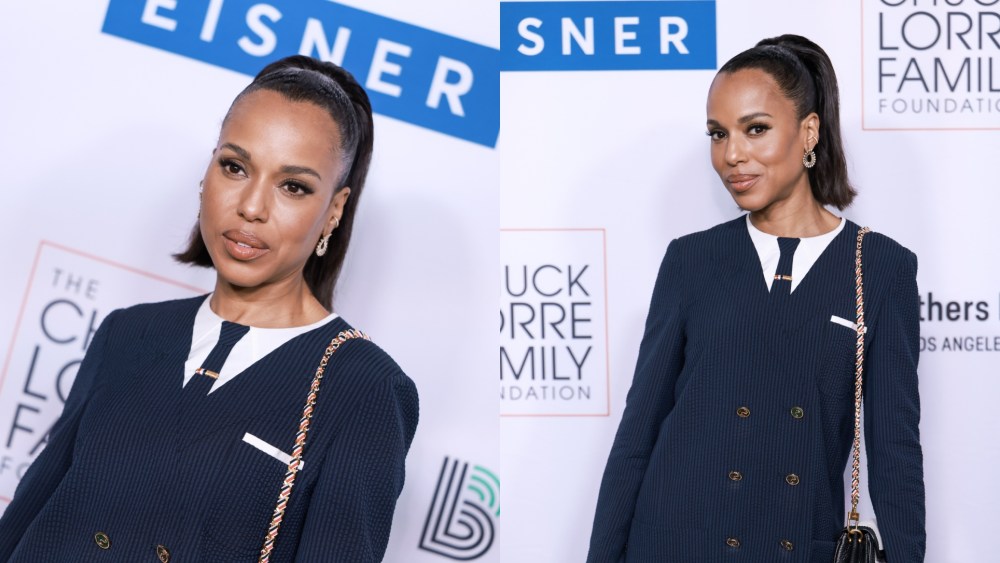 Kerry Washington wears Thom Browne 2026 resort collection at the Big Brothers Big Sisters 2025 Big Night Out Gala on Oct. 22, 2025 in Los Angeles.