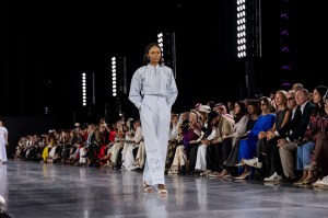 A look from Mona Alshebil Spring 2026 at Riyadh Fashion Week.