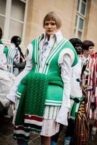 Backstage at Thom Browne Spring 2026 Ready-to-Wear Collection at Paris Fashion Week