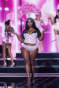 Precious Lee on the runway at the Victoria's Secret Fashion Show.