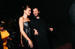 Hailey Bieber and Anthony Vaccarello