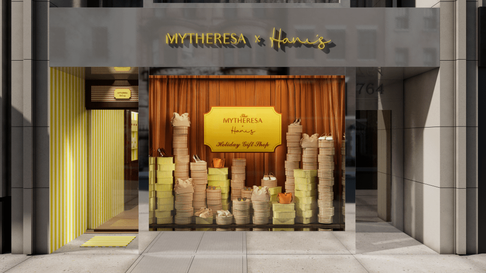 Rendering of the Mytheresa x Hani's Holiday Gift Shop.