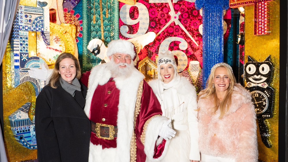 Kristin Maa, Santa, Linda Fargo and Tracy Margolies