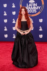 Nicole Zignano at the 26th Annual Latin GRAMMY Awards held at the MGM Grand Garden Arena on November 13, 2025 in Las Vegas, Nevada.