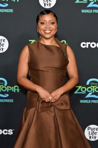 Quinta Brunson at Disney's "Zootopia 2" Premiere held at El Capitan Theatre on November 13, 2025 in Los Angeles, California.