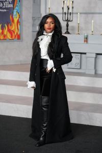 Janelle Monae at Netflix's "Wake Up Dead Man: A Knives Out Mystery" premiere held at the Academy Museum of Motion Pictures on November 17, 2025 in Los Angeles, California.
