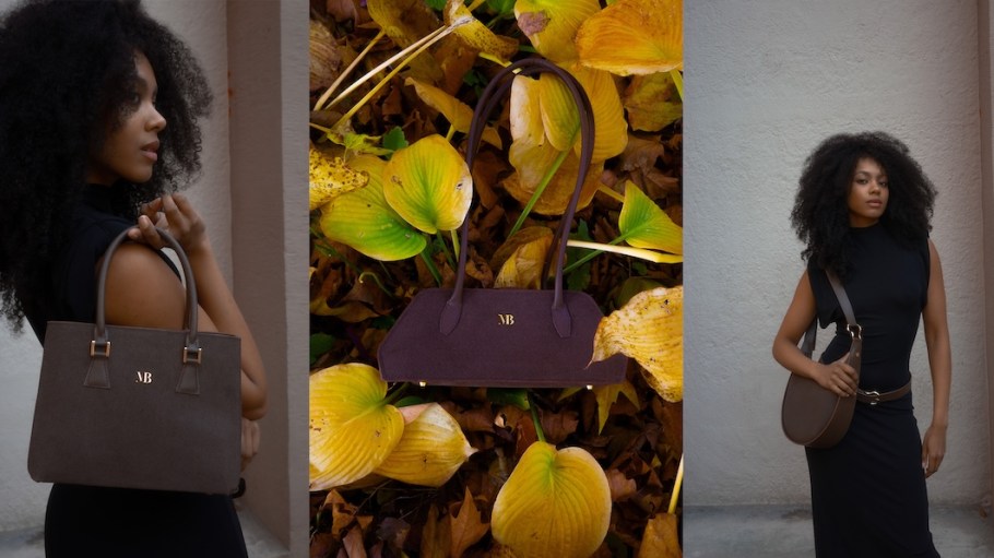 Offered in chocolate brown, Melina Bucher's Bailey purse is made with Modern Meadow's next-gen suede and then made-to-order at the designer's atelier in Germany.