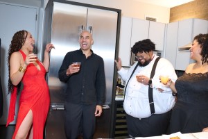 Getting ready with Nicholas Christopher for ‘Ghess' opening night on Broadway.