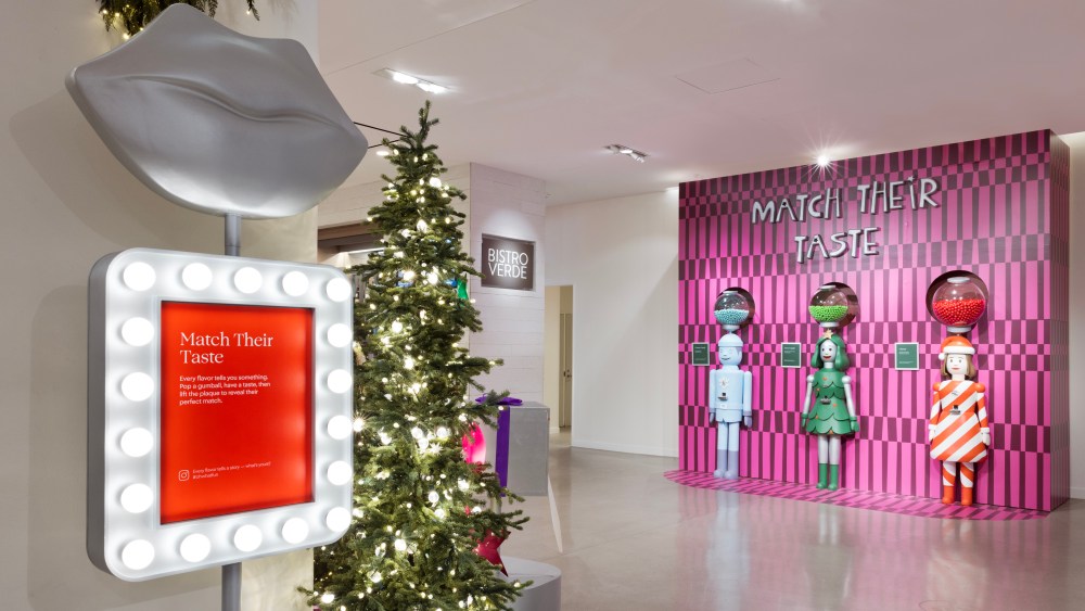 The gumball machines at Nordstrom's 57th Street flagship.