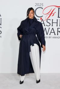 Rihanna at the 2025 CFDA Fashion Awards held at The American Museum of Natural History on November 03, 2025 in New York, New York.