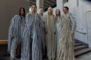 Backstage at the Rick Owens fashion show as part of Spring/Summer 2026 Paris Fashion Week on October 02, 2025 in Paris, France.