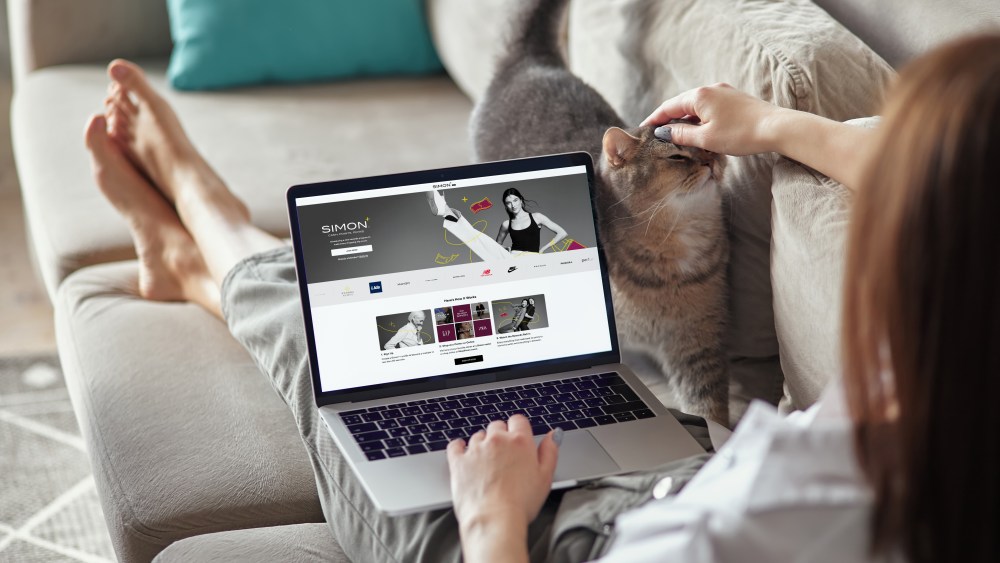 Viewing the Simon+ loyalty program online.