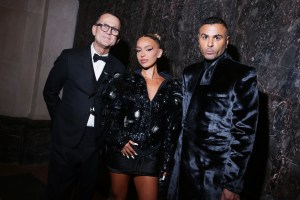 Steven Kolb, Bad Gyal and Raul Lopez at the 2025 CFDA Fashion Awards held at American Museum of Natural History on November 03, 2025 in New York, New York.