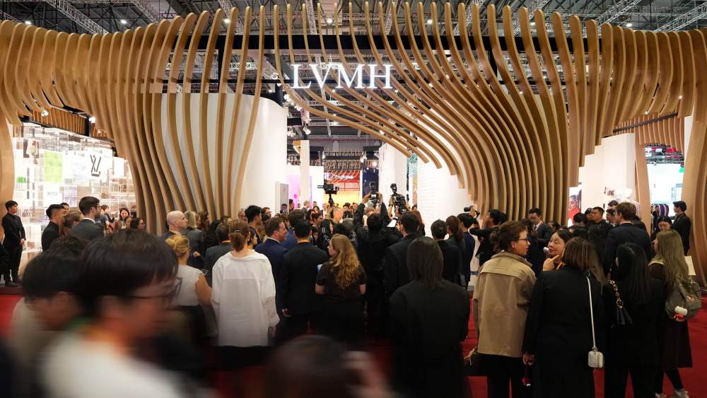The LVMH pavilion at the 8th CIIE expo in Shanghai.