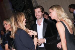 Patrick Schwarzenegger and Nicky Hilton at the 2025 Footwear News Achievement Awards held at Cipriani 25 Broadway on December 03, 2025 in New York, New York.