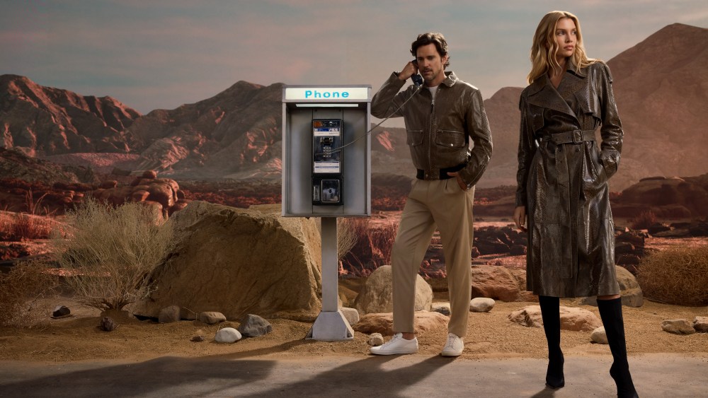 Mackage's spring campaign features Stella Maxwell and Matt Bomer