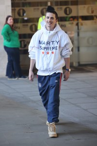 Timothee Chalamet outside BBC Radio Studios promoting new movie 'Marty Supreme’.
