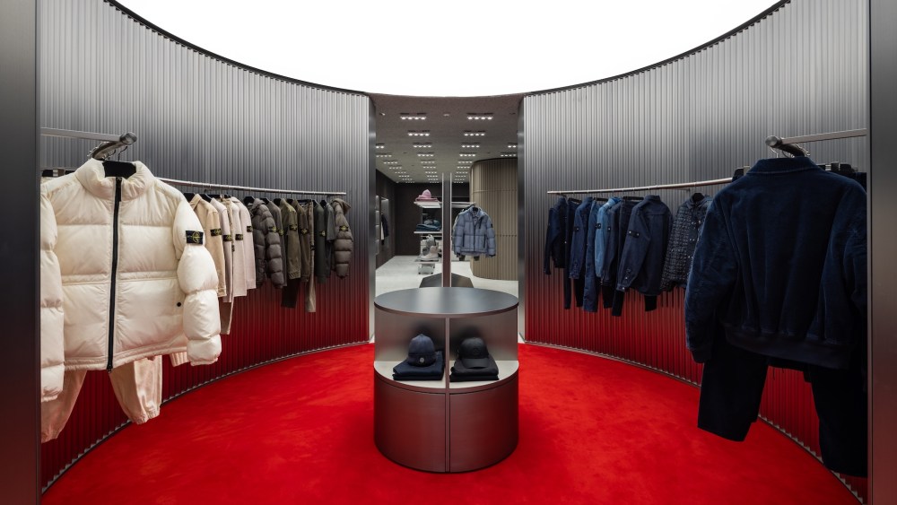 Inside Stone Island's flagship at South Coast Plaza in Costa Mesa, Calif.