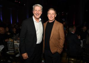 Joe Preston and guest at the 2025 Footwear News Achievement Awards held at Cipriani 25 Broadway on December 03, 2025 in New York, New York.