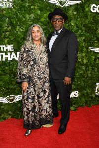 Geeta Gandbhir and Nikon Kwantu at the 35th Annual Gotham Film Awards held at Cipriani Wall Street on December 01, 2025 in New York, New York.