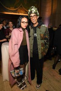 ShiLei McGurr and Futura at the 2025 Footwear News Achievement Awards held at Cipriani 25 Broadway on December 03, 2025 in New York, New York.