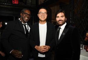 Sean Gayle, Robert Lee and Michael Atmore at the 2025 Footwear News Achievement Awards held at Cipriani 25 Broadway on December 03, 2025 in New York, New York.