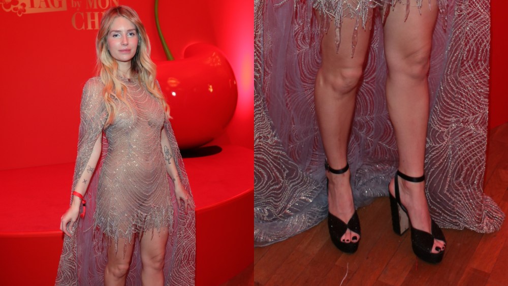 On Thursday night, Lottie Moss made an appearance at a charity event in Germany, standing tall in black platform heels.
