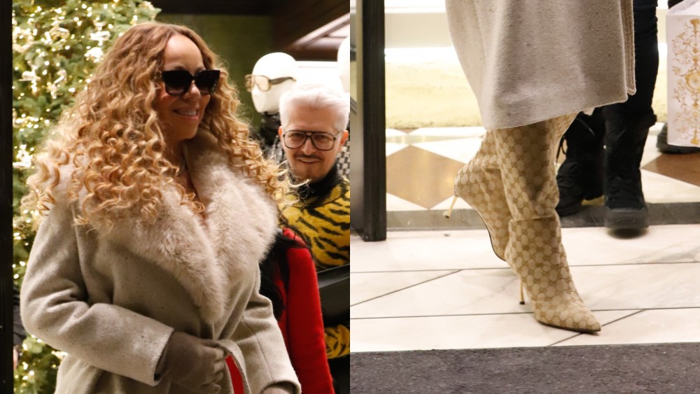 Mariah Carey is seen walking out of the Gucci store on Dec. 22, 2025 in Aspen, Colorado.