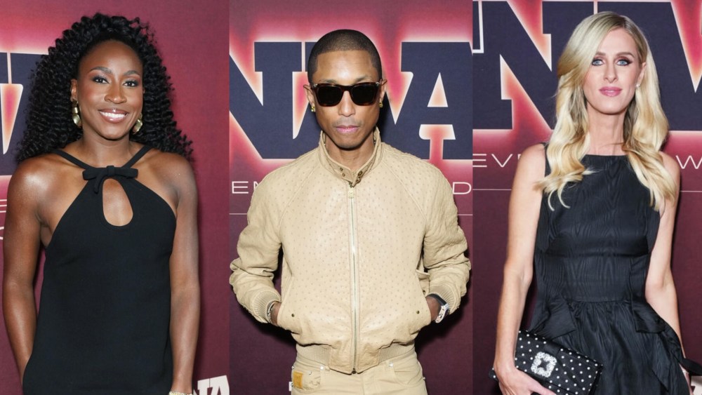 Coco Gauff, Pharrell Williams, and Nicky Hilton Rothschild at the 2025 FNAAs.