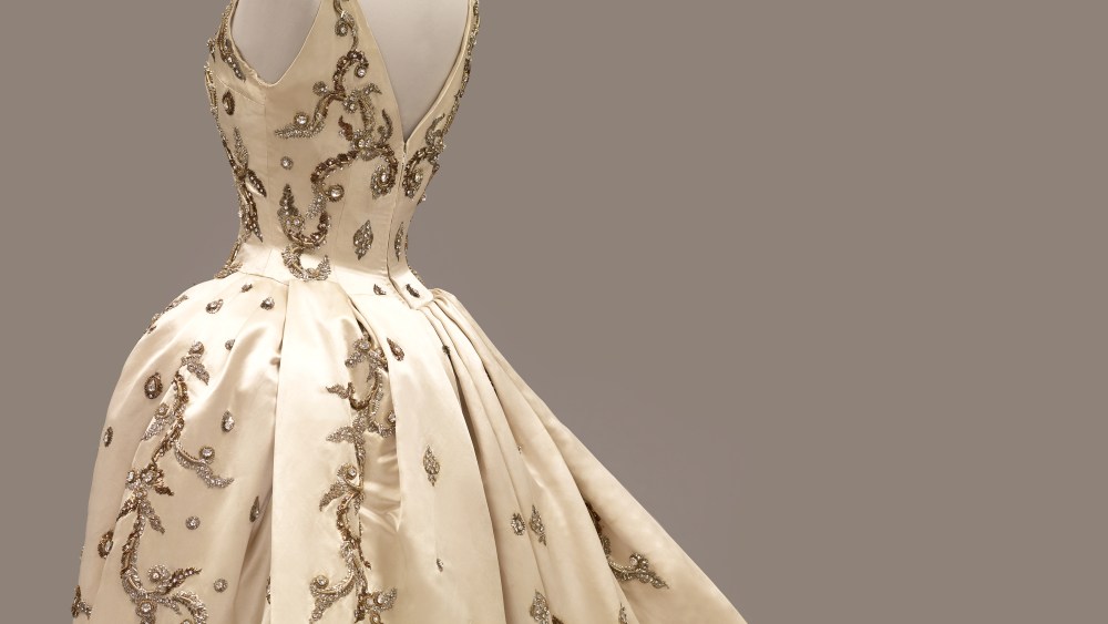 An evening dress by Pierre Balmain, 1960, Collection of Her Majesty Queen Sirikit, Queen Sirikit Museum of Textiles