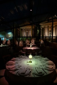 Inside the dinner at the world premiere of "Brunello: The Gracious Visionary," held at Rome's Cinecittà Studios.