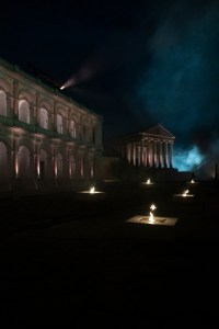 Inside the dinner at the world premiere of "Brunello: The Gracious Visionary," held at Rome's Cinecittà Studios.