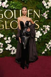 Zoe Saldana during the 82nd Annual Golden Globes.