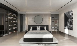 Karl Lagerfeld master bedroom
