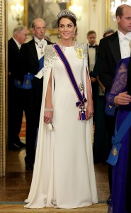 LONDON, ENGLAND - NOVEMBER 22: Catherine, Princess of Wales during the State Banquet at Buckingham Palace on November 22, 2022 in London, England. This is the first state visit hosted by the UK with King Charles III as monarch, and the first state visit here by a South African leader since 2010. (Photo by Chris Jackson/Getty Images)