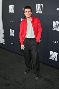 Josh Hutcherson at the "Marty Supreme" Los Angeles Premiere held at the Samuel Goldwyn Theatre on December 08, 2025 in Los Angeles, California.