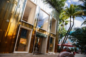 A view of the Bulgari store during Michael Burke’s LVMH Design District Tour.