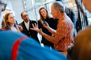 Michael Burke at the Louis Vuitton Men's store during his LVMH Design District Tour.