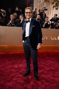 Glen Powell at the 83rd Annual Golden Globes held at The Beverly Hilton on January 11, 2026 in Beverly Hills, California.